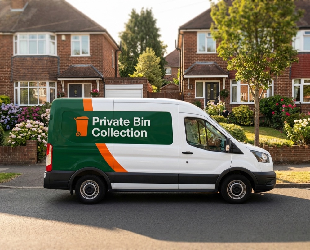 Local bin collection van serving Aldingbourne neighbourhood
